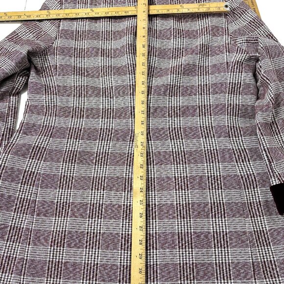 After Six Burgundy Silver Plaid Brocade Tuxedo Prom Formal Jacket Vintage 70’s - Picture 14 of 14